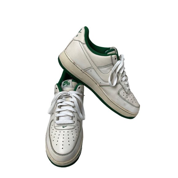 Nike Air Force 1 Low Top Shoes White Pine Green CV172 103 Men’s Size 11.5 - Picture 1 of 8